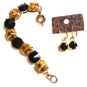 Black and Gold Jewelry Set